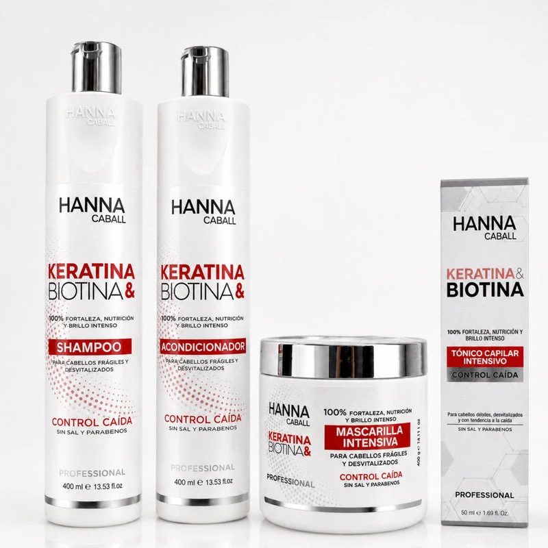 Pack Keratina y Biotina 4 Pasos Hanna Caball